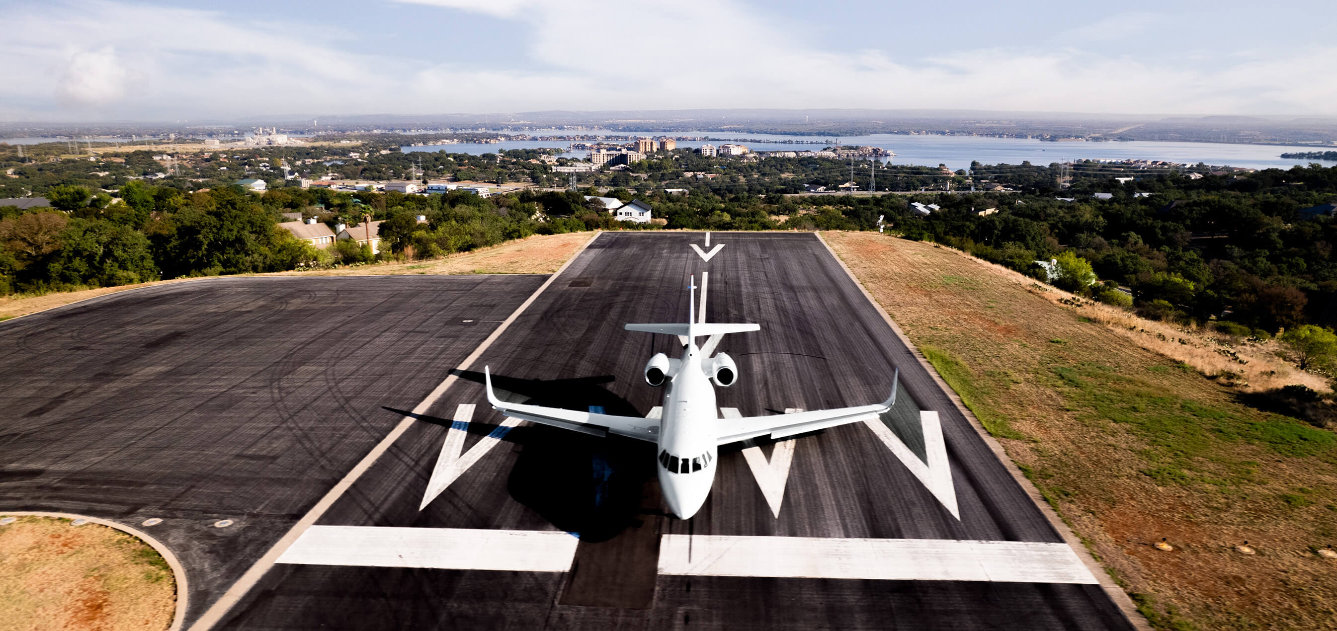 plane on runway