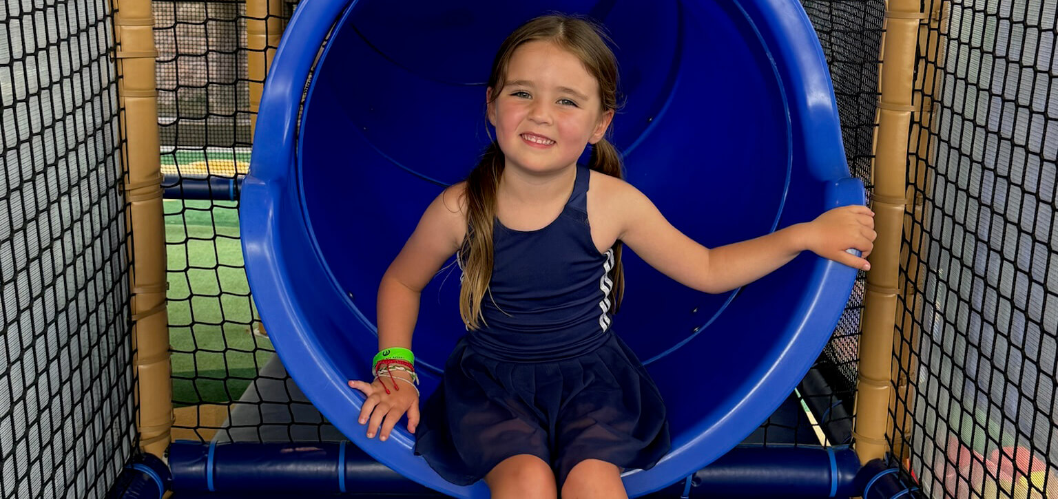 girl on slide