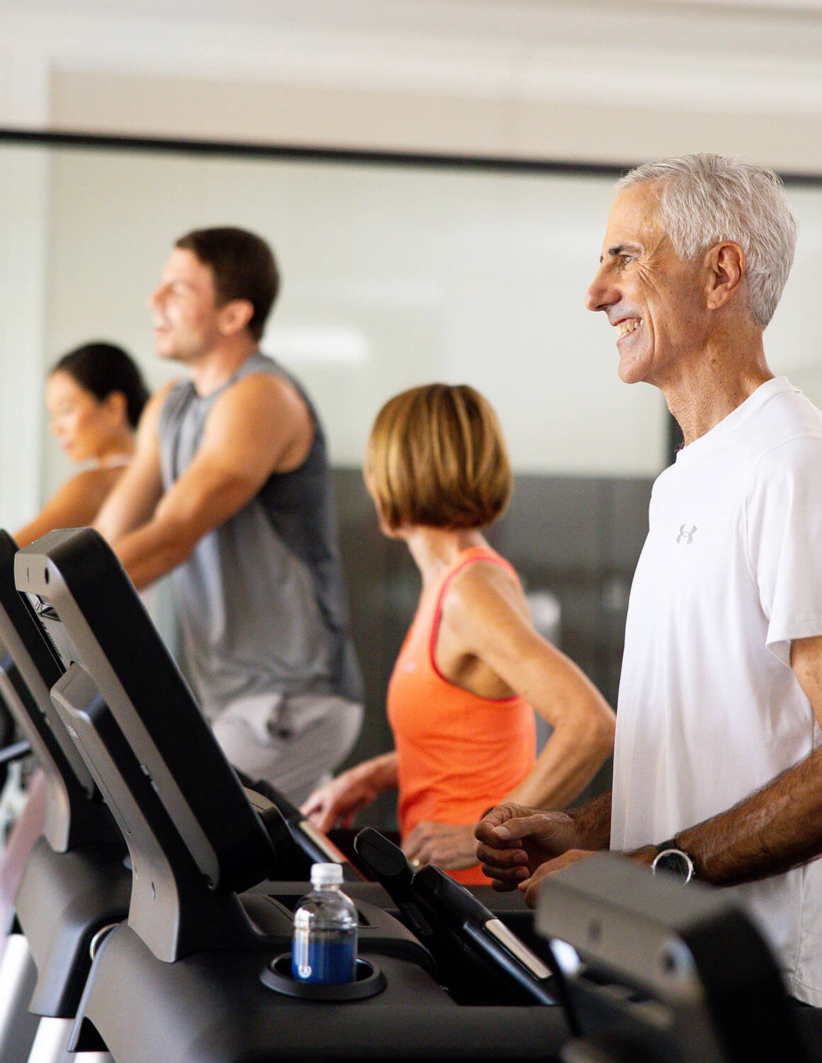 members on treadmills