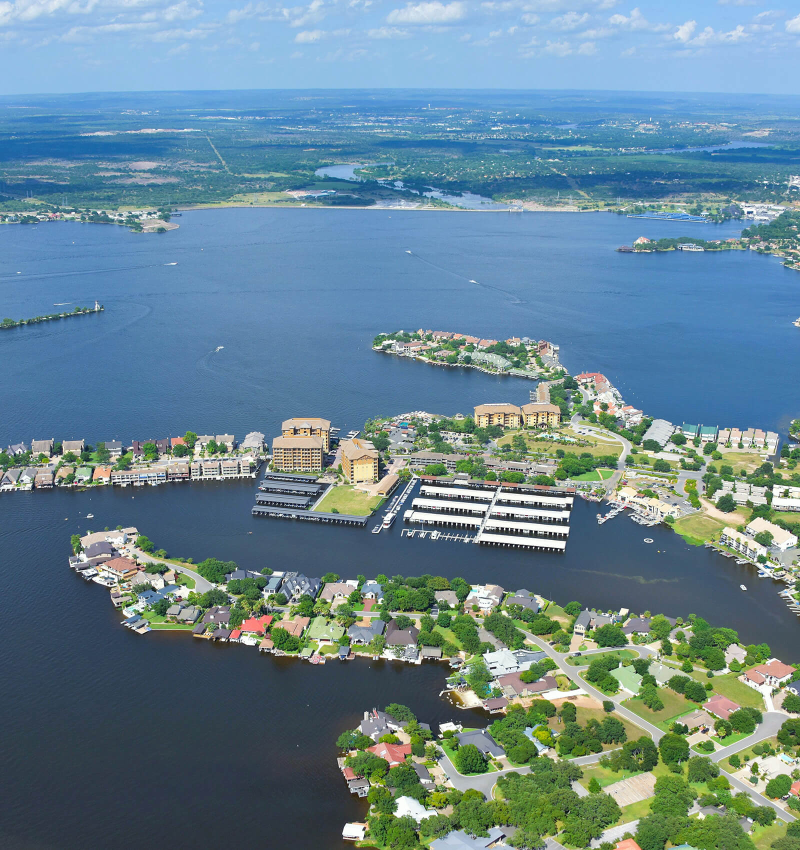 aerial overview of lake